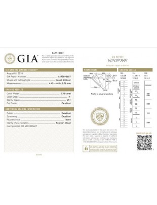 GIA ROUND 0.33cts H/VS1