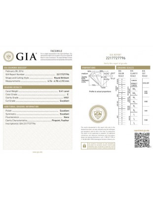 GIA 0.41cts E/VVS1