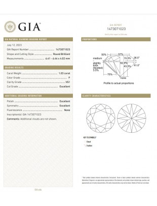 GIA NATURAL 1.03cts F/VS1