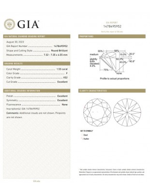 GIA 1.53cts F/VS2