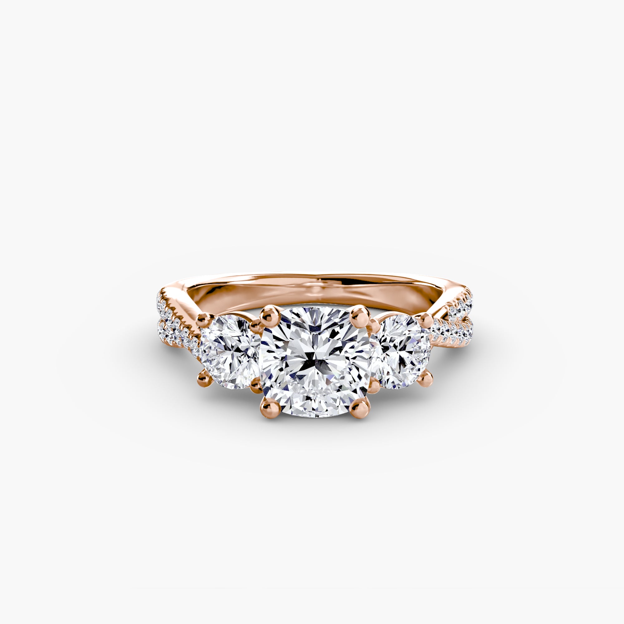 Three-Stone with Pavé Band 2