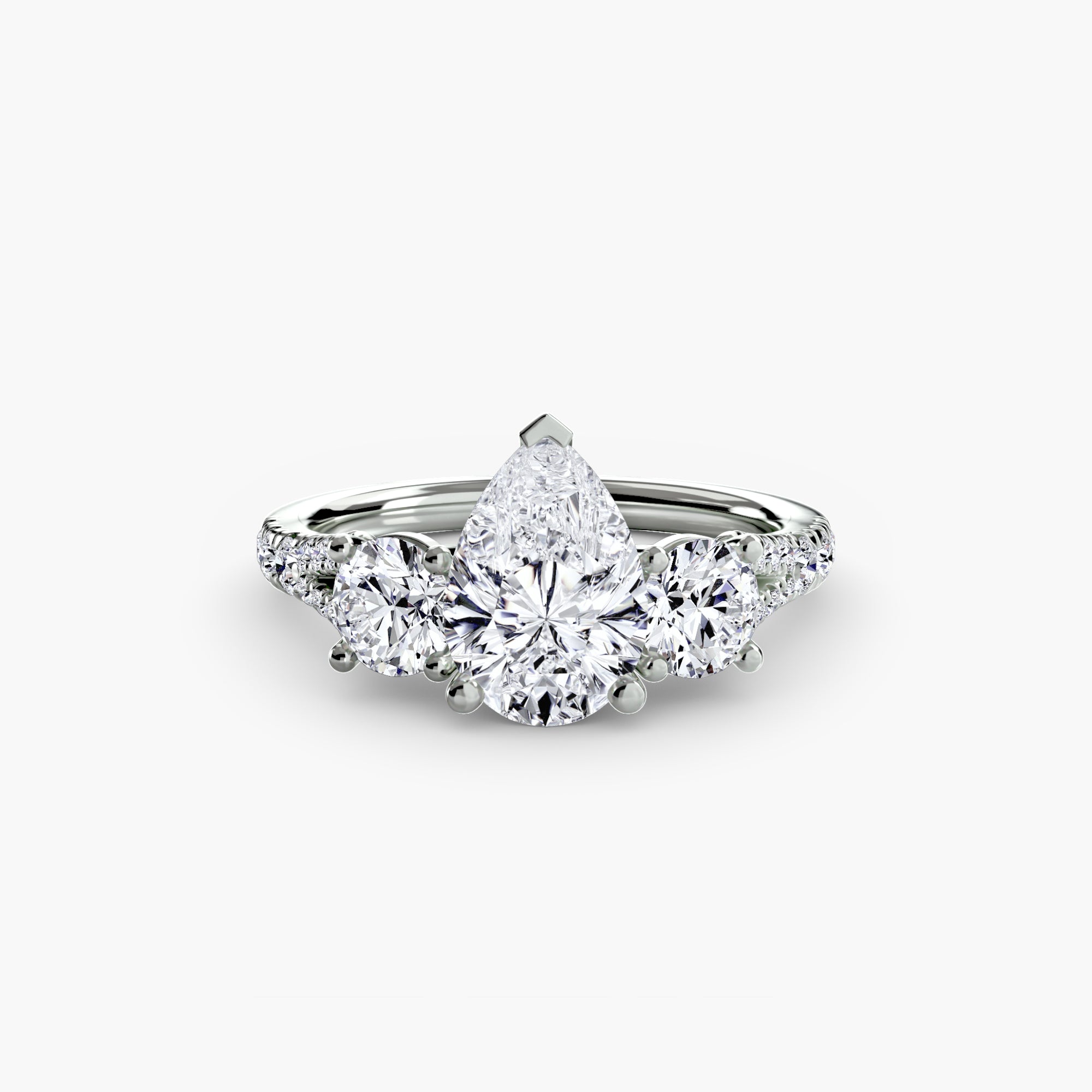 Three-Stone with Pavé Band 3