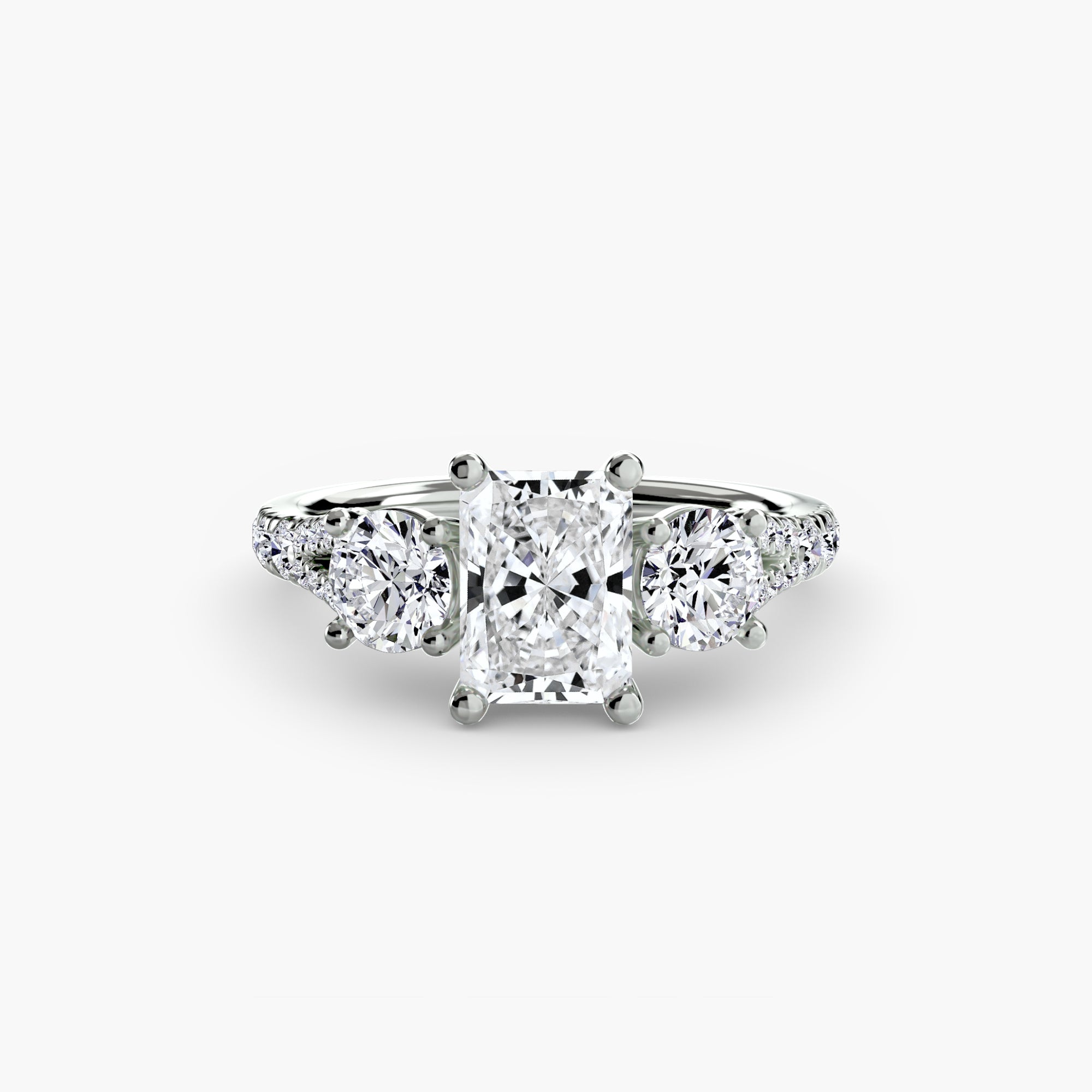 Three-Stone with Pavé Band 3