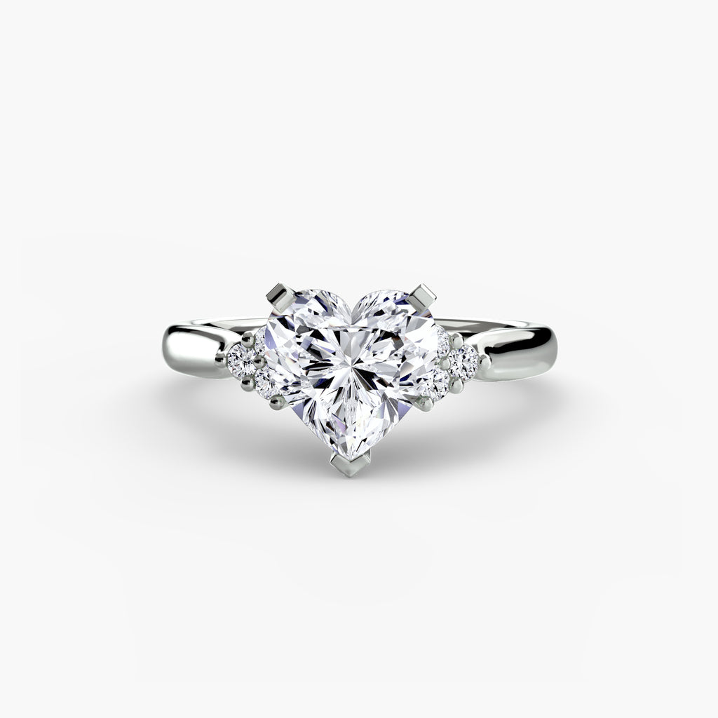 Solitaire with Cluster Shoulders 2