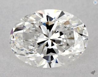 GIA OVAL 0.50cts D/VS2