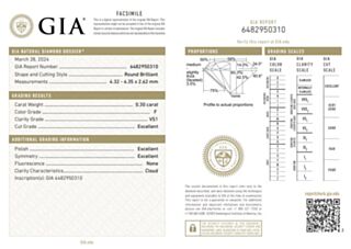 GIA ROUND 0.30cts F/VS1